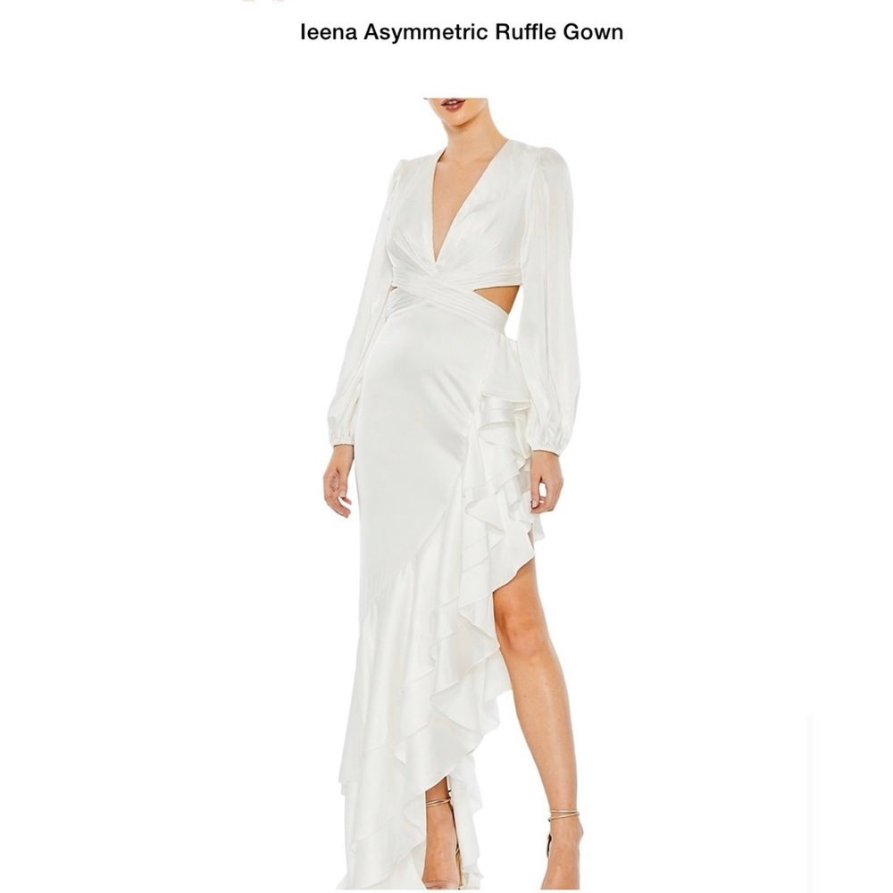 Max Duggal white dress worn once